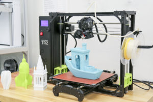 Lulzbot 3D printer with sample prints