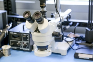 Photo of a stereo microscope