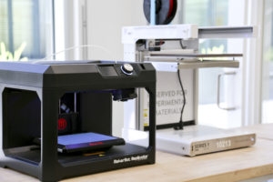 Photo of experimental 3D printers