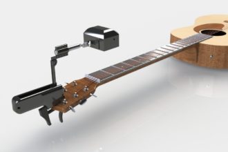 Render of guitar with Nektar attachment