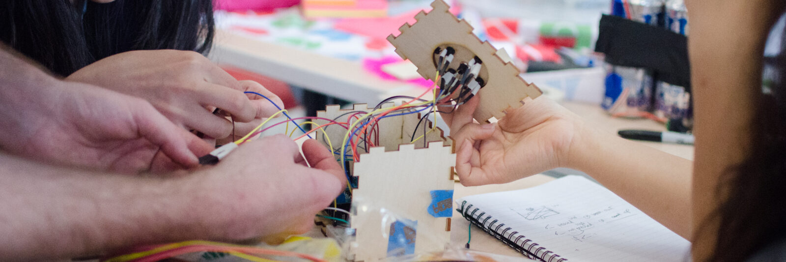 students prototype during makeathon