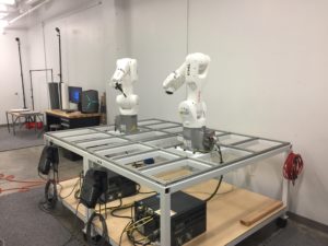 Photo of two Kuka robots
